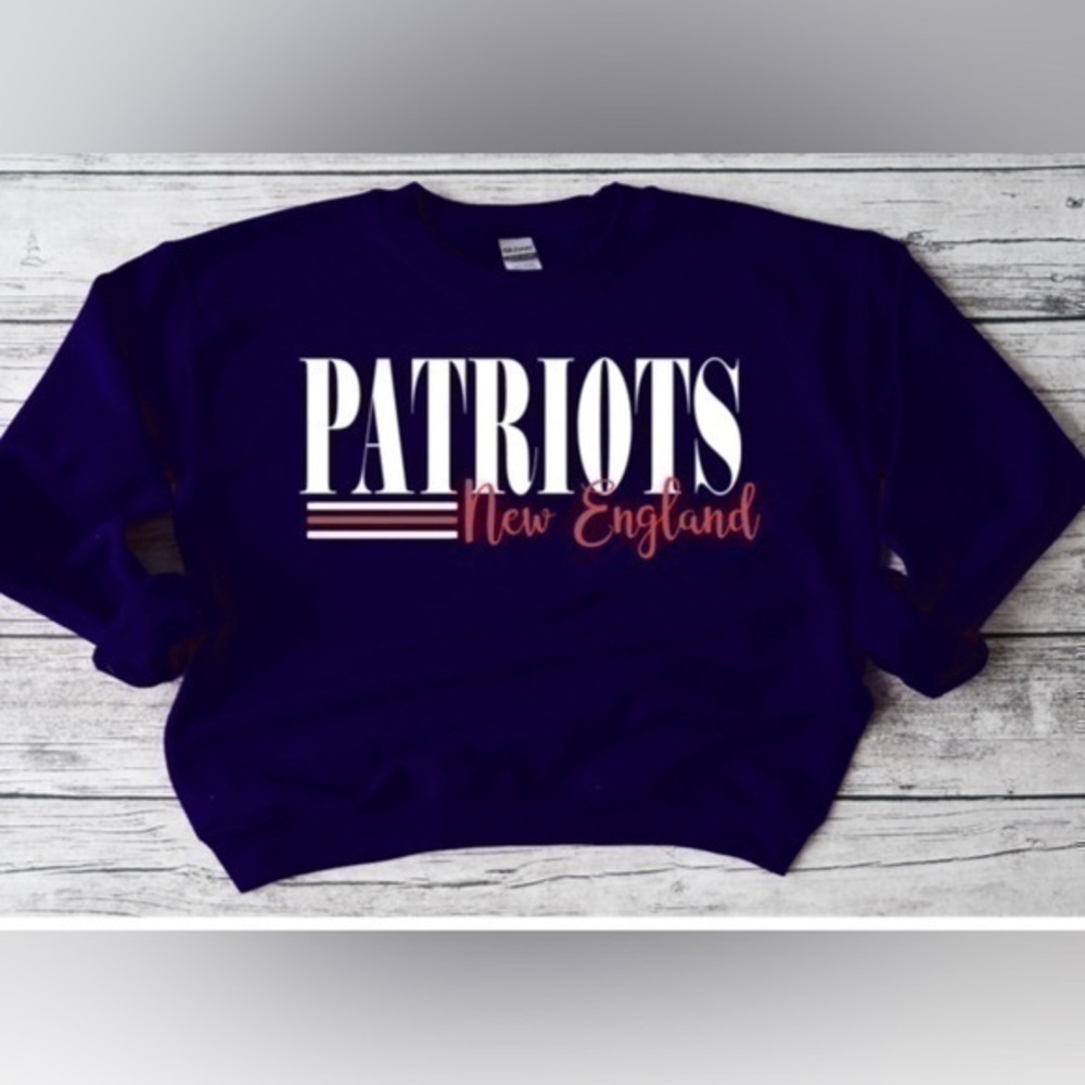 Patriots striped crewneck - navy